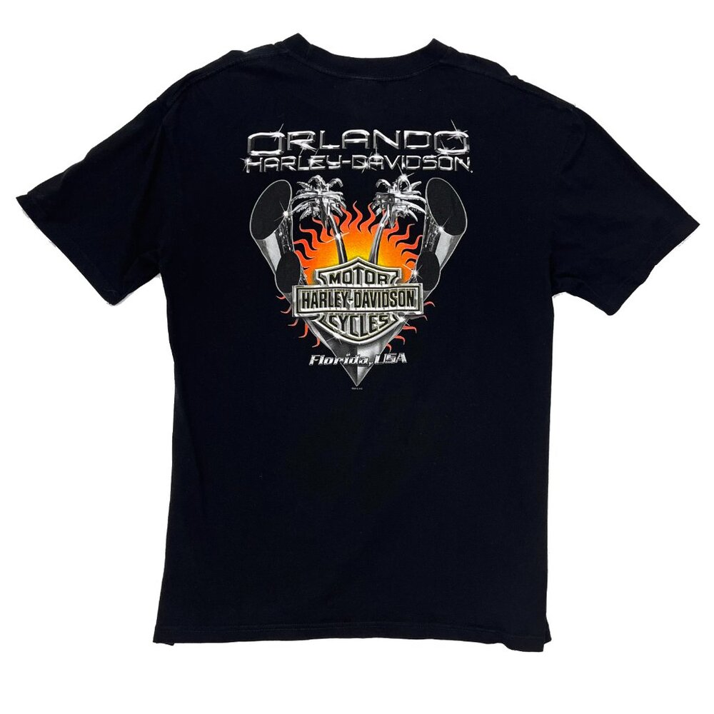 Harley Davidson Motorcycle Orlando Florida Biker T Shirt Mens XL X-Large